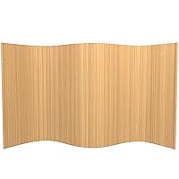 Vista 50 de Red Lantern Pantalla de onda de bambú corta de 4 pies - Blanco