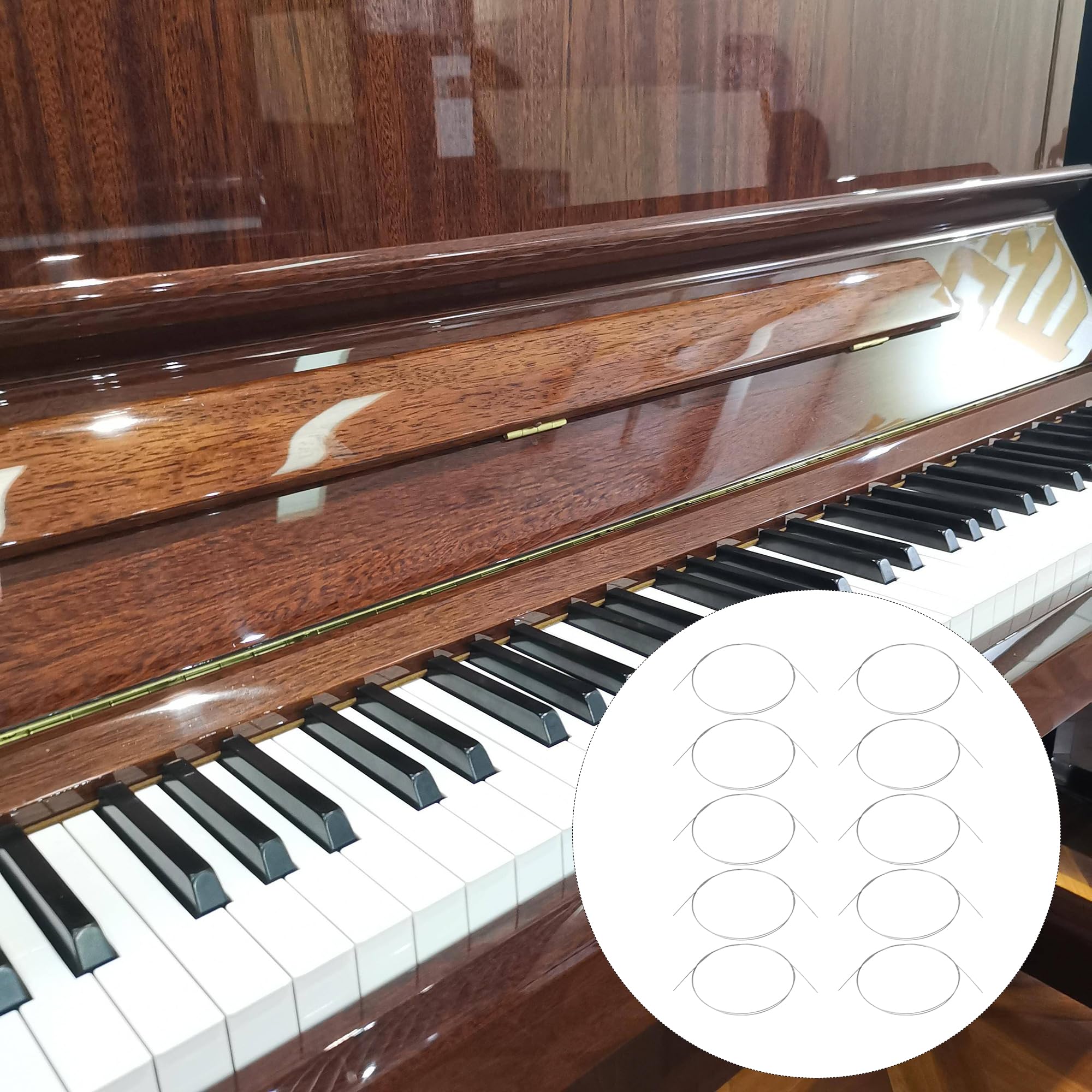 Lot de 10 cordes pour piano Argenté 100 cm Longueur 0,1 cm Diamètre 18 #