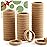 100 Pcs Thick Seamless Hair Ties, Ponytail Holders Hair Accessories No Damage for Thick Hair Christmas Gift(Light Brown Colors)