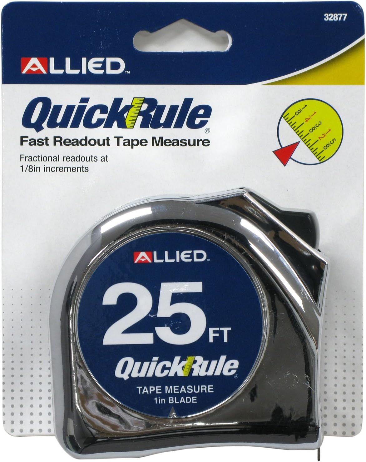 Allied Tools 16' X 3/4" STEEL TAPE MEASURE,Chrome,32853
