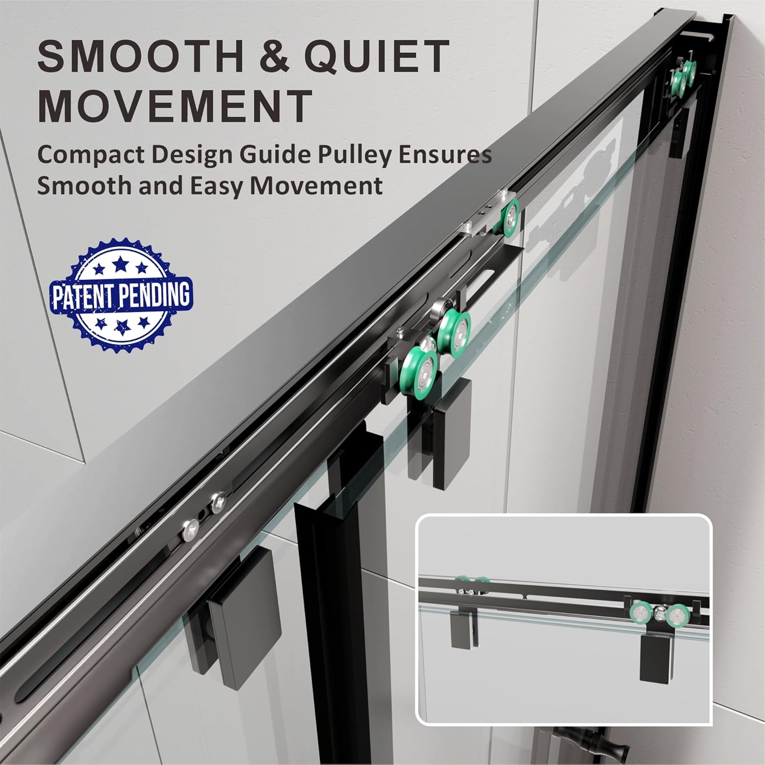 Triple Sliding Shower Door, 57" - 60" W × 76" H Framed Shower Door with 5/16" (8mm) Clear Tempered Glass, Bypass Glass Shower Door in Matte Black