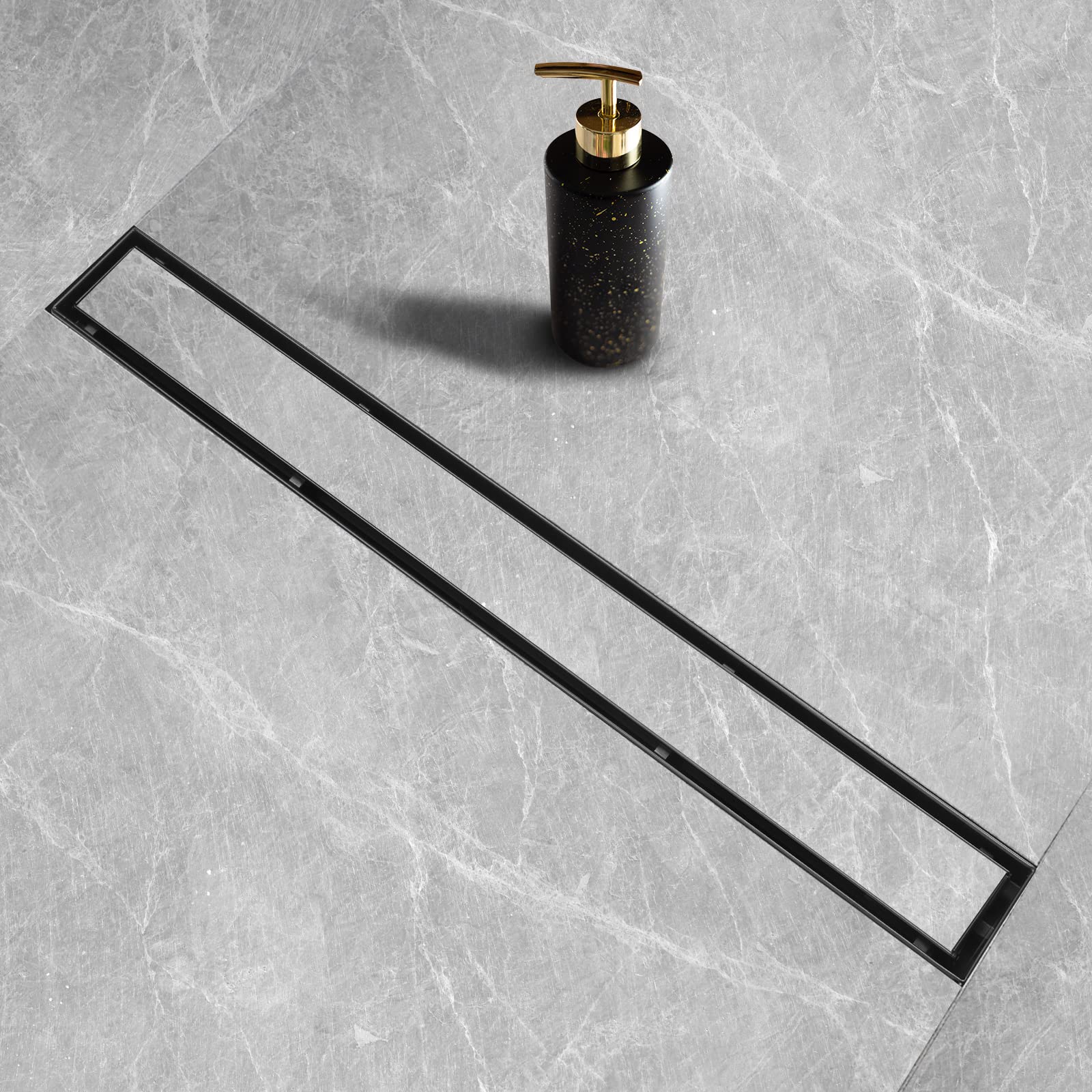 Buy Ymhophop 24 Inch Linear Shower Drain, Reversible 2in1 Tile Insert