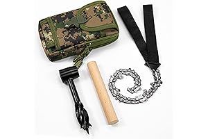 Survival Settlers Tool Set: Hand Auger Wood Drill with Essential Bushcraft Gear