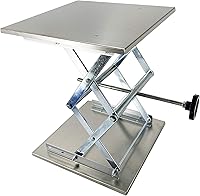 Vista 8 de (R) Lab Jack Lift Scissor Table Mini Acero Inoxidable 4 "x4" x 6 " Carga máxima 6.6 lbs/3kg