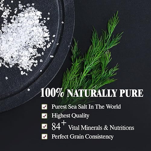 Miniatura 7 de Himalayan Chef Sal marina gourmet, grano fino, 320 onzas, bolsa clásica de sal marina, totalmente natural y pura, sin refinar, sin gluten, sal