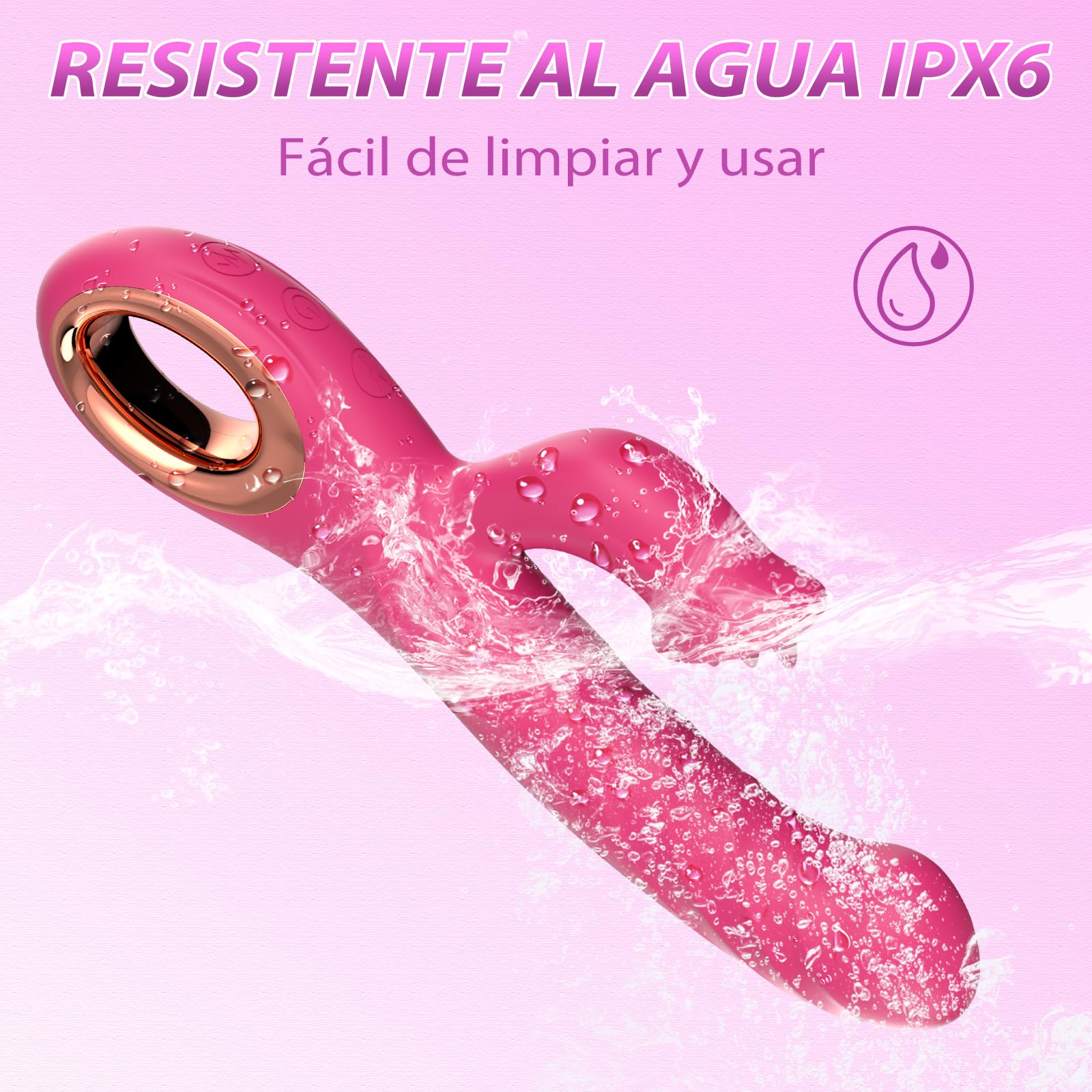 Vibradorador Mujer Juguetes Eróticos Dildo - Vibradorador Clítoris con 10 Vibraciones & Meneo y Lamido Sex Toys Vibrador Mujer Juguetes Sexuales Vibradores Mujer Consoladores.. para Mujer con Vibració