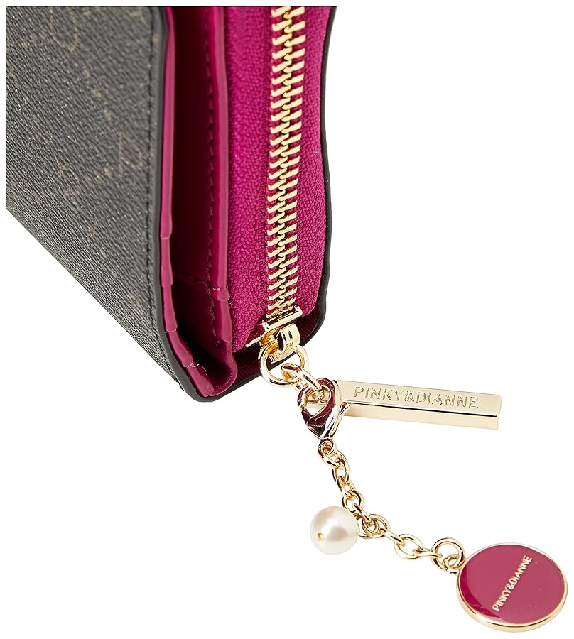 ☆美品☆Pinky&Dianne 長財布 ラウンドファスナー フラワー PINKY&DIANNE ピンキー＆ダイアン Pinky&Dianne 長財布 フラワー