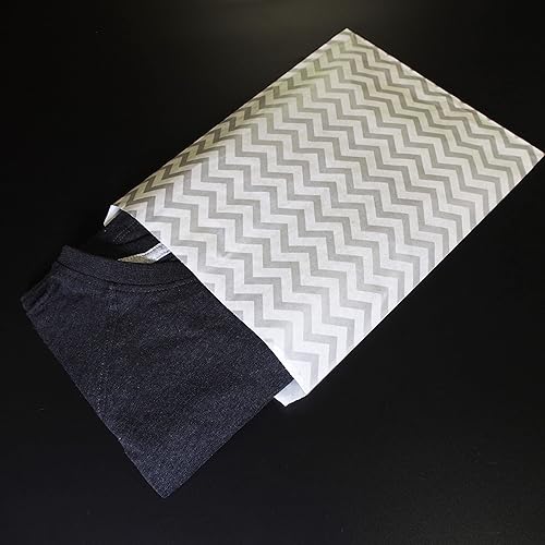 Miniatura 3 de 100 bolsas de regalo de mercancía, bolsas de compras (8.5 x 11 pulgadas, plateadas)