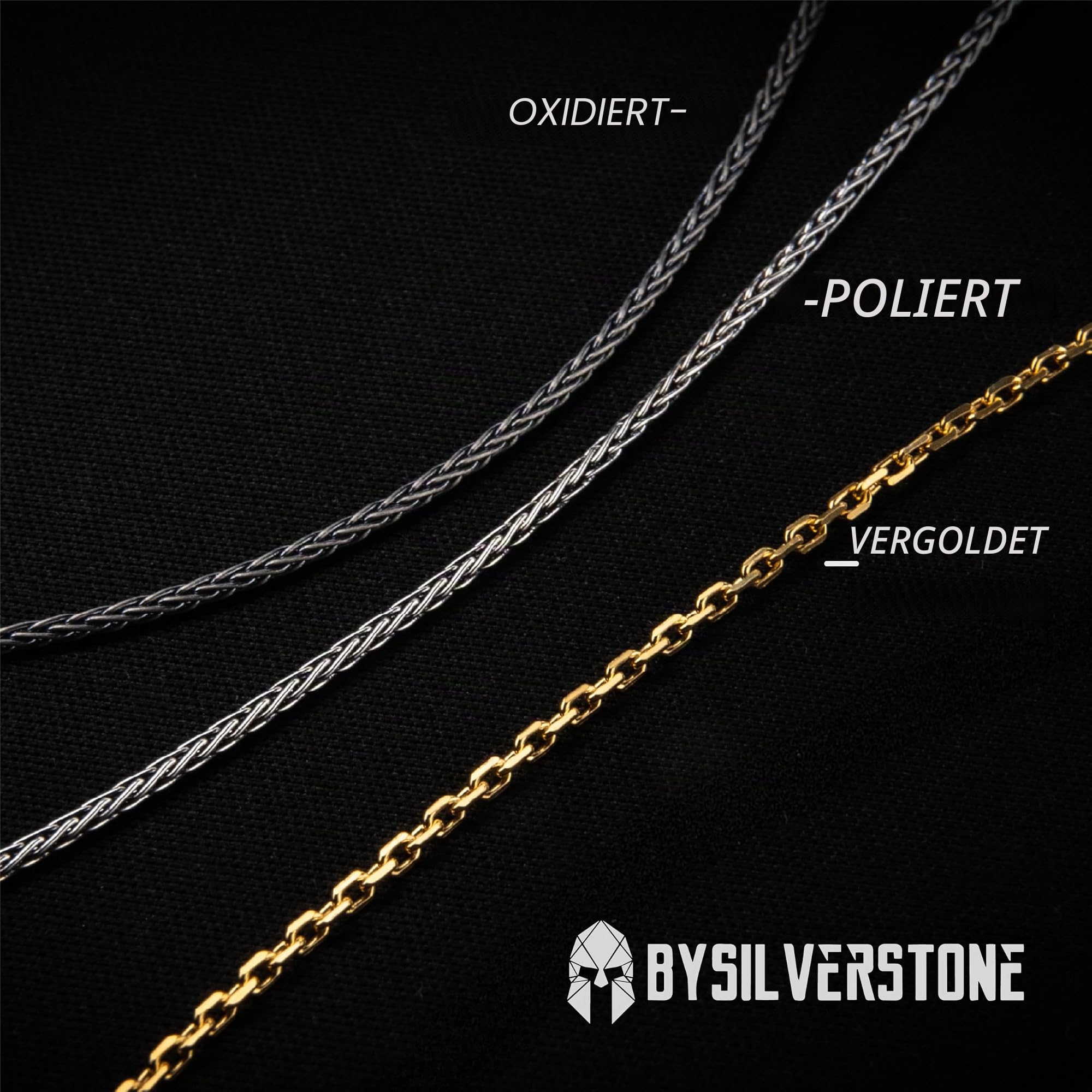 BySilverStone - Nordische Mythologie Wolf, Handgefertigte Sterling-Silber-Herren-Charm-Halskette, Wikinger-Wolf-Schmuck, Fenrir-Wolfskopf-Anhänger Mit Kette, Tier-Halskette