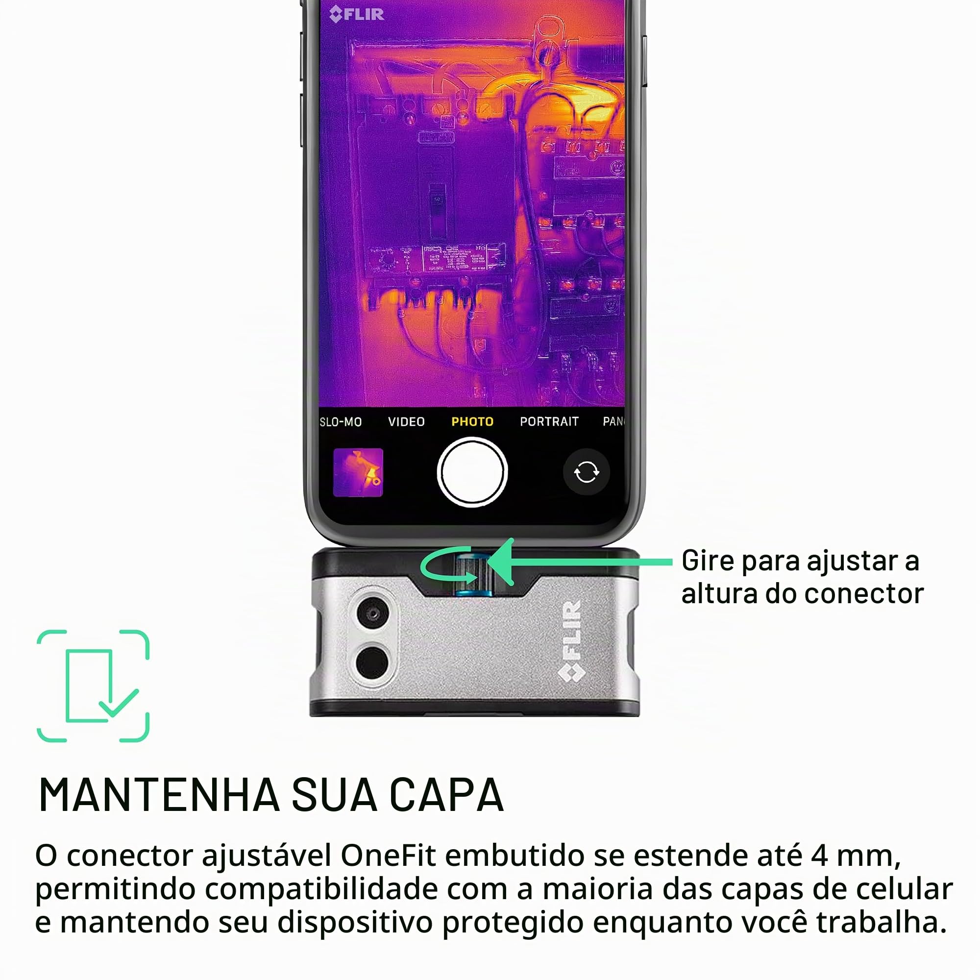 FLIR Câmera de imagem térmica One Gen 3 para smartphones iOS