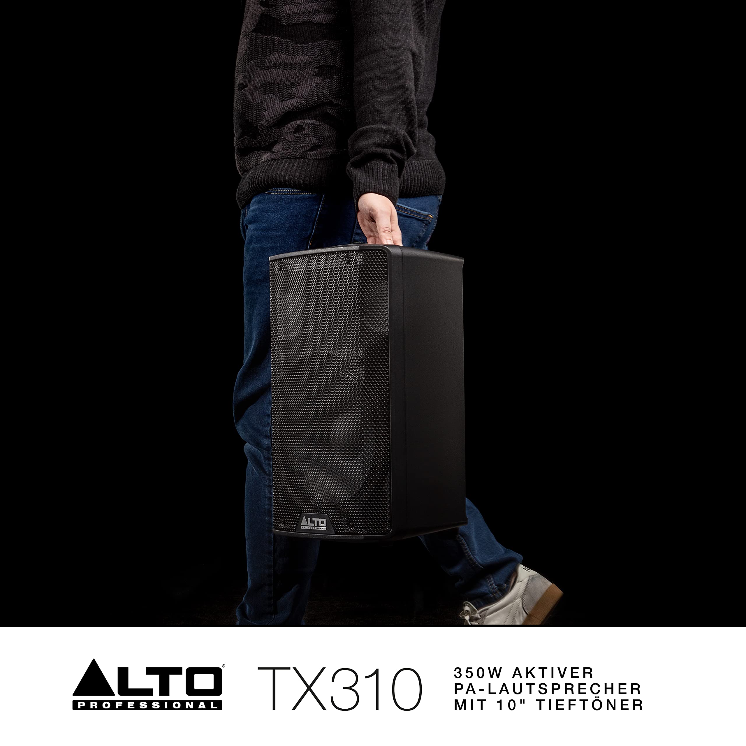 ALTO TX310-350W Aktiver PA-Lautsprecher mit 10" Tieftöner für Mobile DJs und Musiker, Kleine auftrittsorte, Feiern und Sport-Events