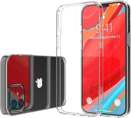 Amazon Com Luvvitt Clear View Case Compatible With Iphone 12 Mini Shockproof Drop Protection Slim Soft Hybrid Tpu Gel Bumper And Hard Pc Scratch Resistant Back Designed For Apple Iphone 12 Mini 2020