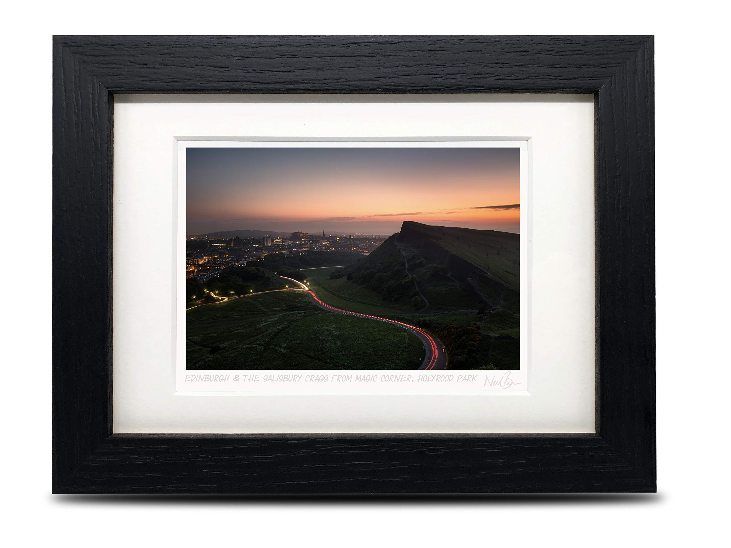 Edinburgh Castle & Salisbury Crags Scotland - 5x7 inch Framed or Unframed Scottish Fine Art Photo Print by Neil Barr of NB Photography