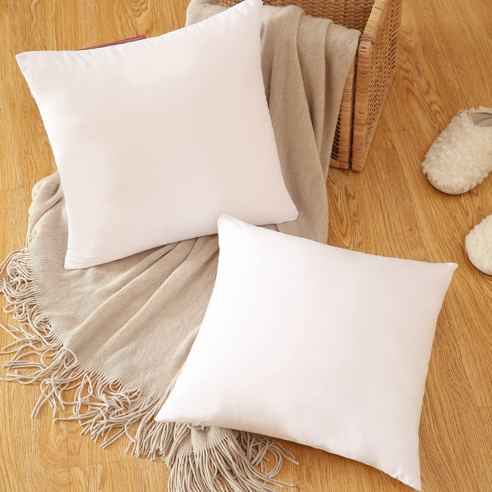 Patdrea Set Of 4 Throw Pillow Inserts - Soft White Decorative Cushions For Couch & Bed - View #7