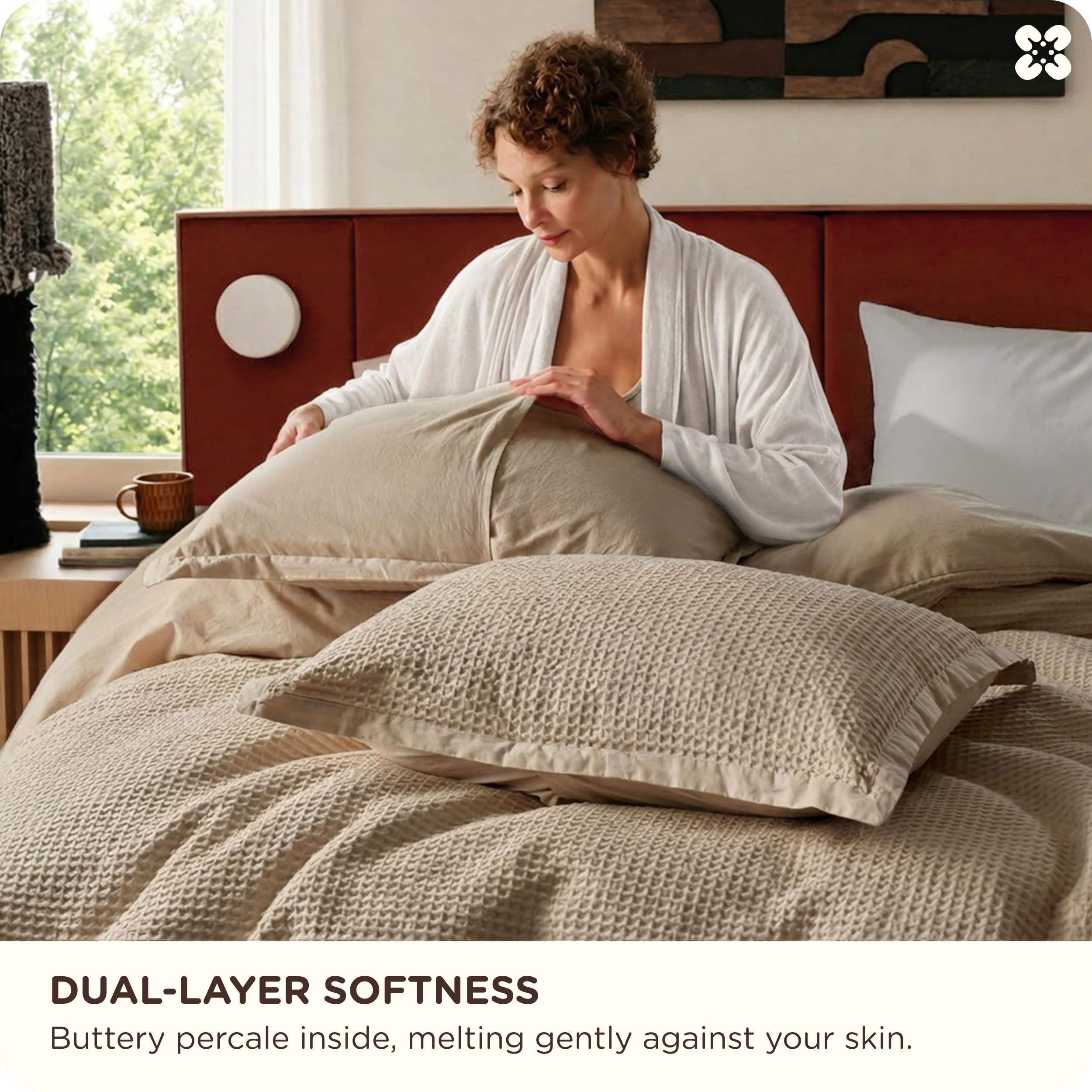 Amazon.com: Bedsure Cotton Duvet Cover Twin - 100% Cotton Waffle