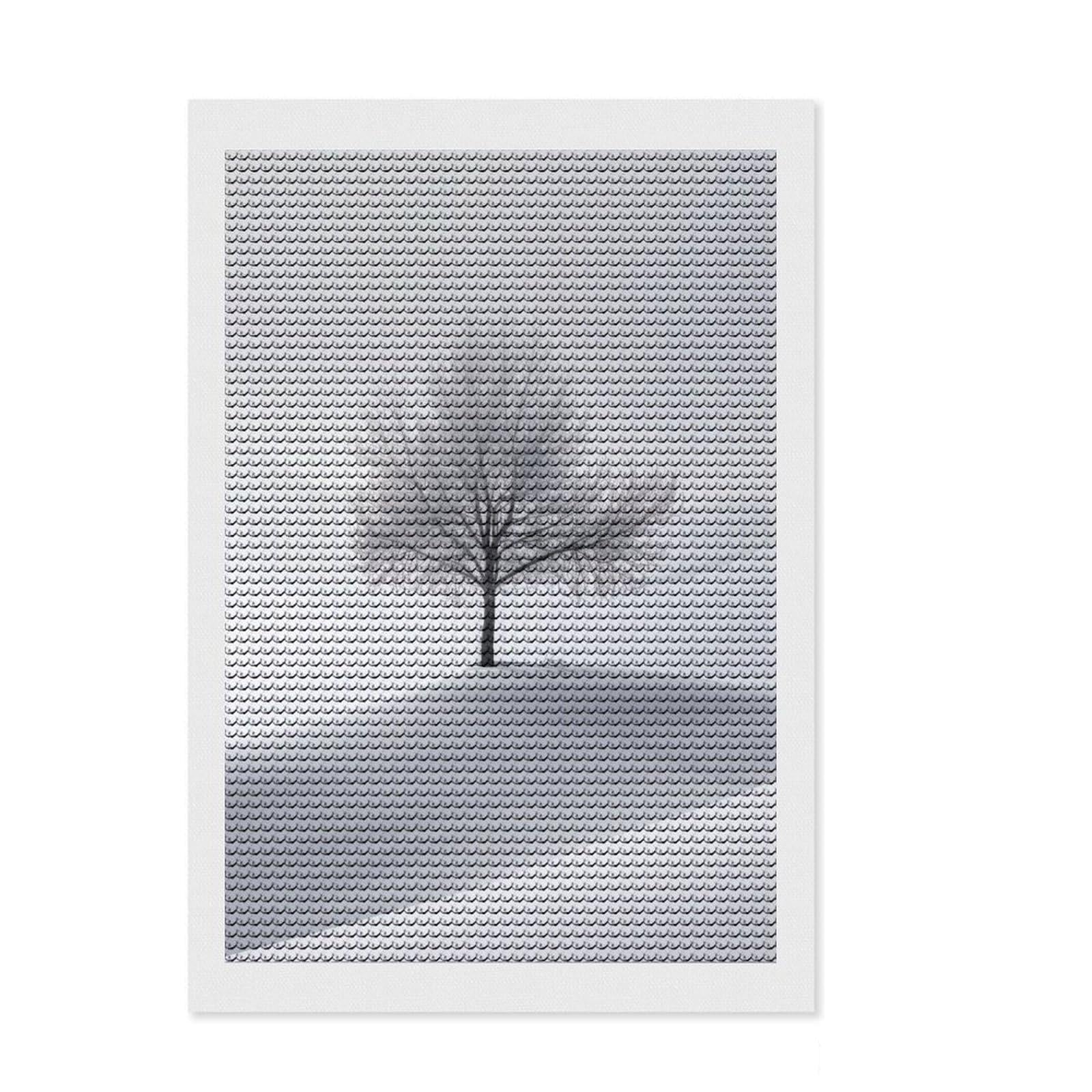 Junmoney Winters Silent Sentinel Diamond Art Kit 8"x12", Christmas Gift, for Beginners, Easy Handmade Project, Bedroom Decor, Stress Relief Craft