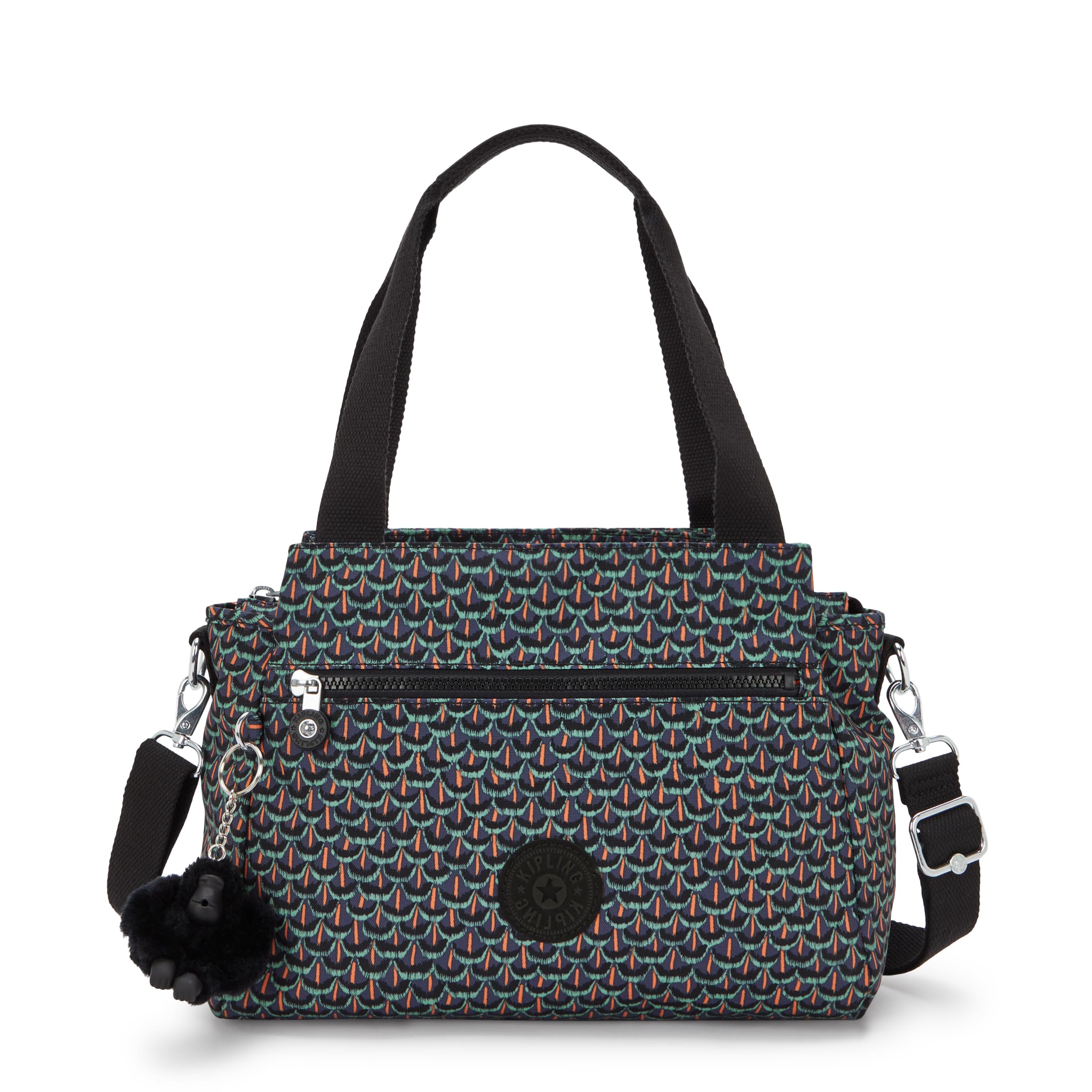 Kipling ELYSIA Medium shoulderbag, Shoulder Bags, Geo Feather (Black)
