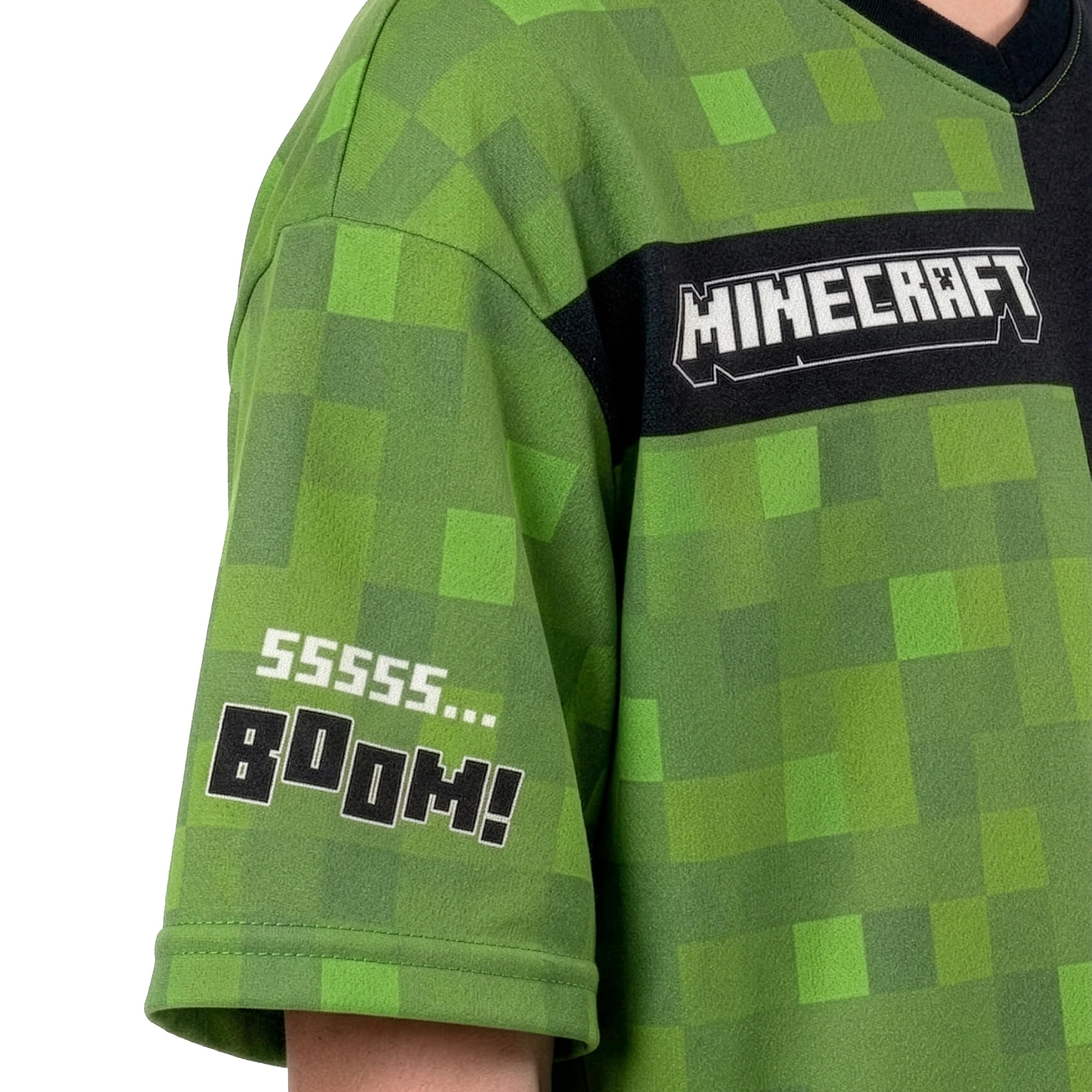 Minecraft Camiseta Fútbol Oversize Niño Creeper Ropa