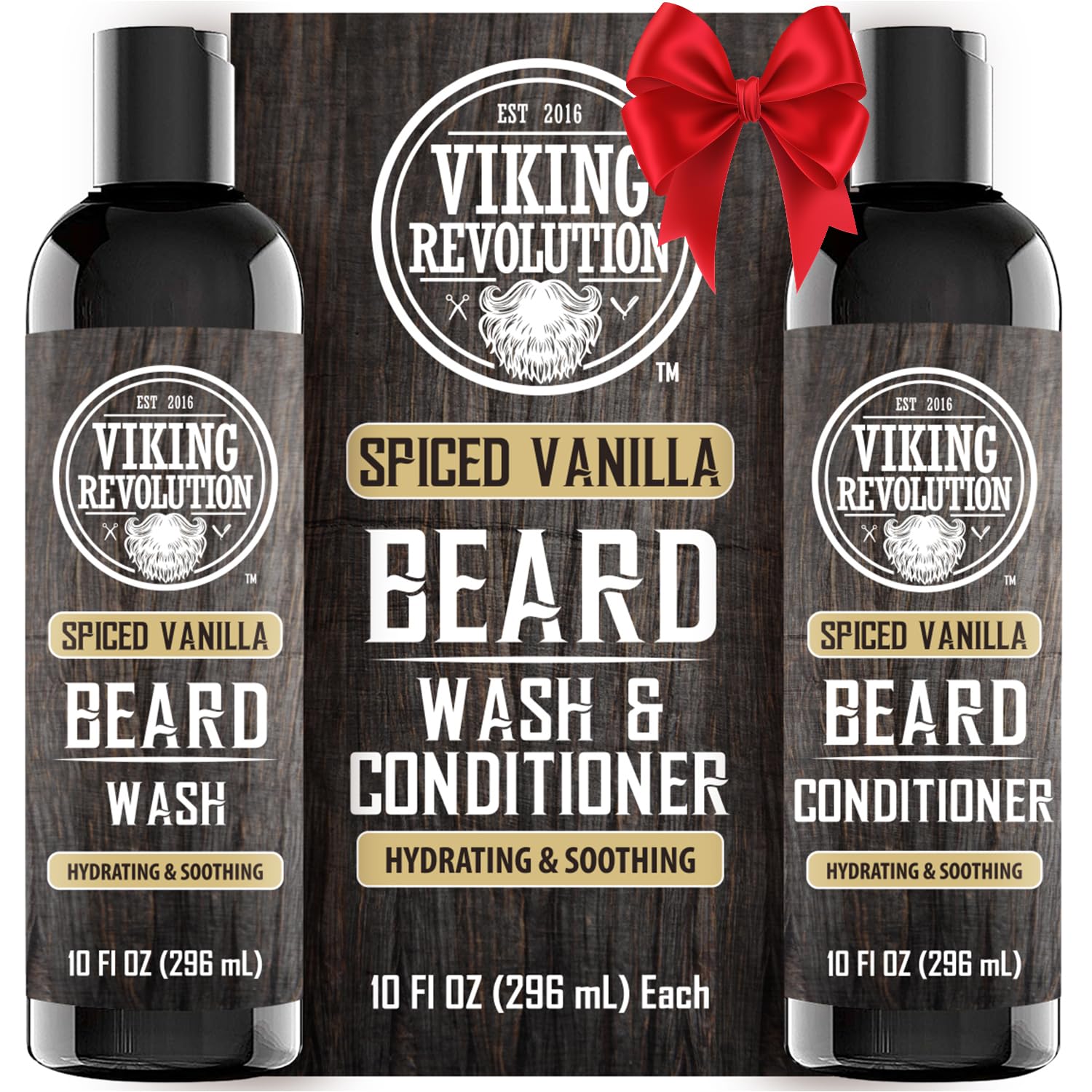 Viking Revolution Beard Wash and Beard Conditioner for Men with Argan Oil and Jojoba Oil - Beard Softener and Strengthener Beard Care Beard Shampoo