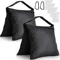 Aimosen 2-Pack Heavy Duty Sandbags for Photography Lights, Tripods, Backdrops, Canopies & Tents - With Clips & Fill Bags