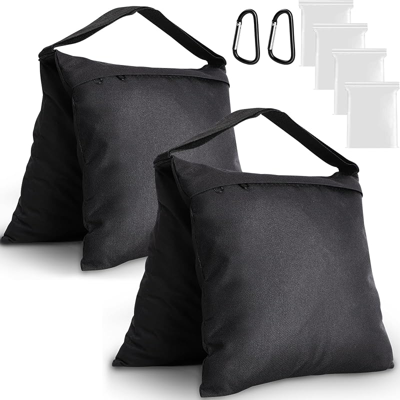 2 Paquetes De Bolsas De Arena Bolsas De Peso para Soporte De Luz Fotografía Soporte De Vídeo | Alforjas resistentes para soporte de fondo, trípode fotográfico, dosel, tienda emergente, base de sombrilla, silla de pesca, cobertizo para bodas