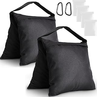 2 Packs Sandbags Weight Bags for Light Stand Photography Video Support, Heavy Duty Saddlebags for Backdrop Stand, Photo Tripod, Outdoor Canopy, Pop up Tent, Umbrella Base, Fishing Chair, Wedding Shed