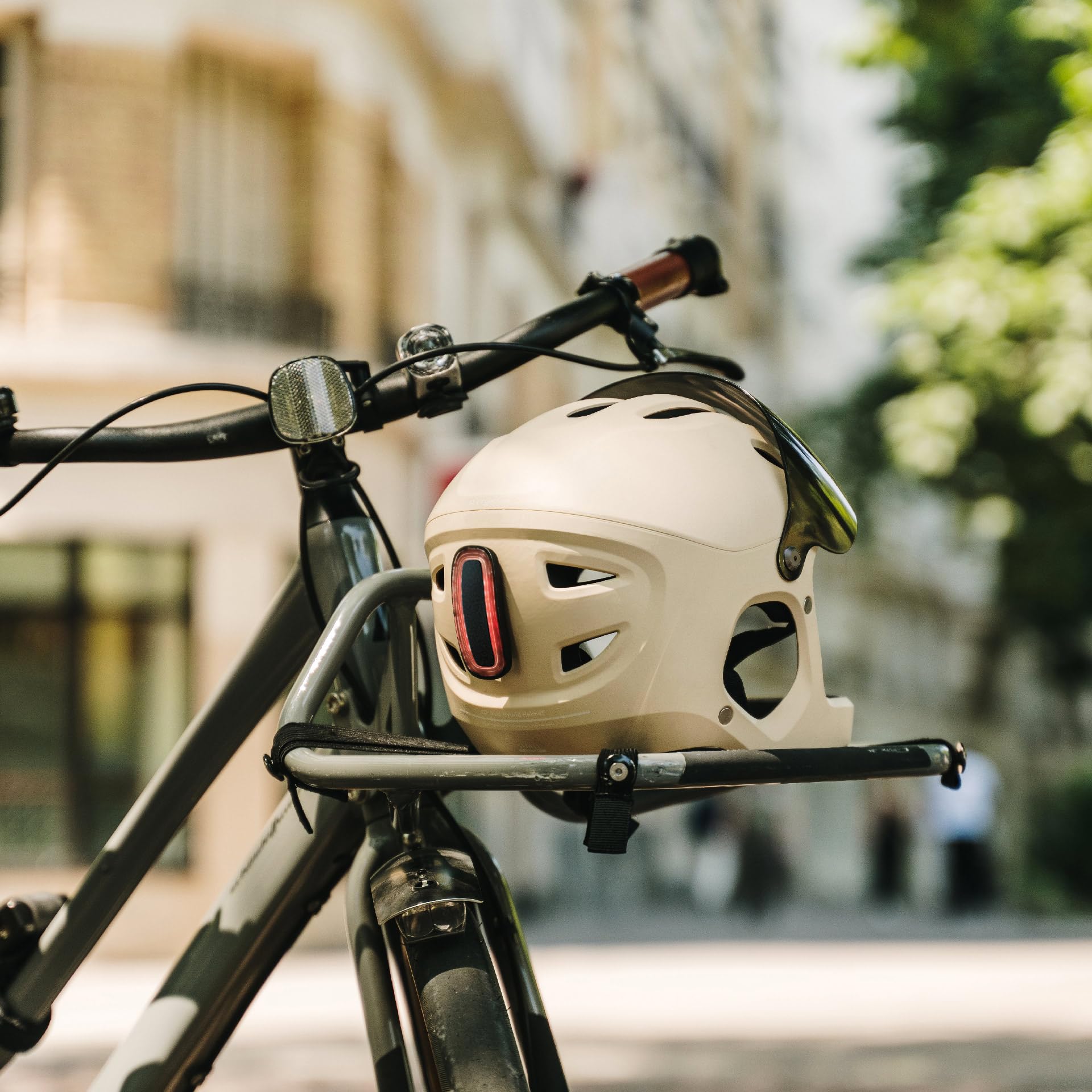 Casque Vélo Intégral avec Visière & LED Arrière - Certifié NTA 8776 (45 km/h) pour Speedbike, VAE & Trottinette - Modèle Virgo Integral