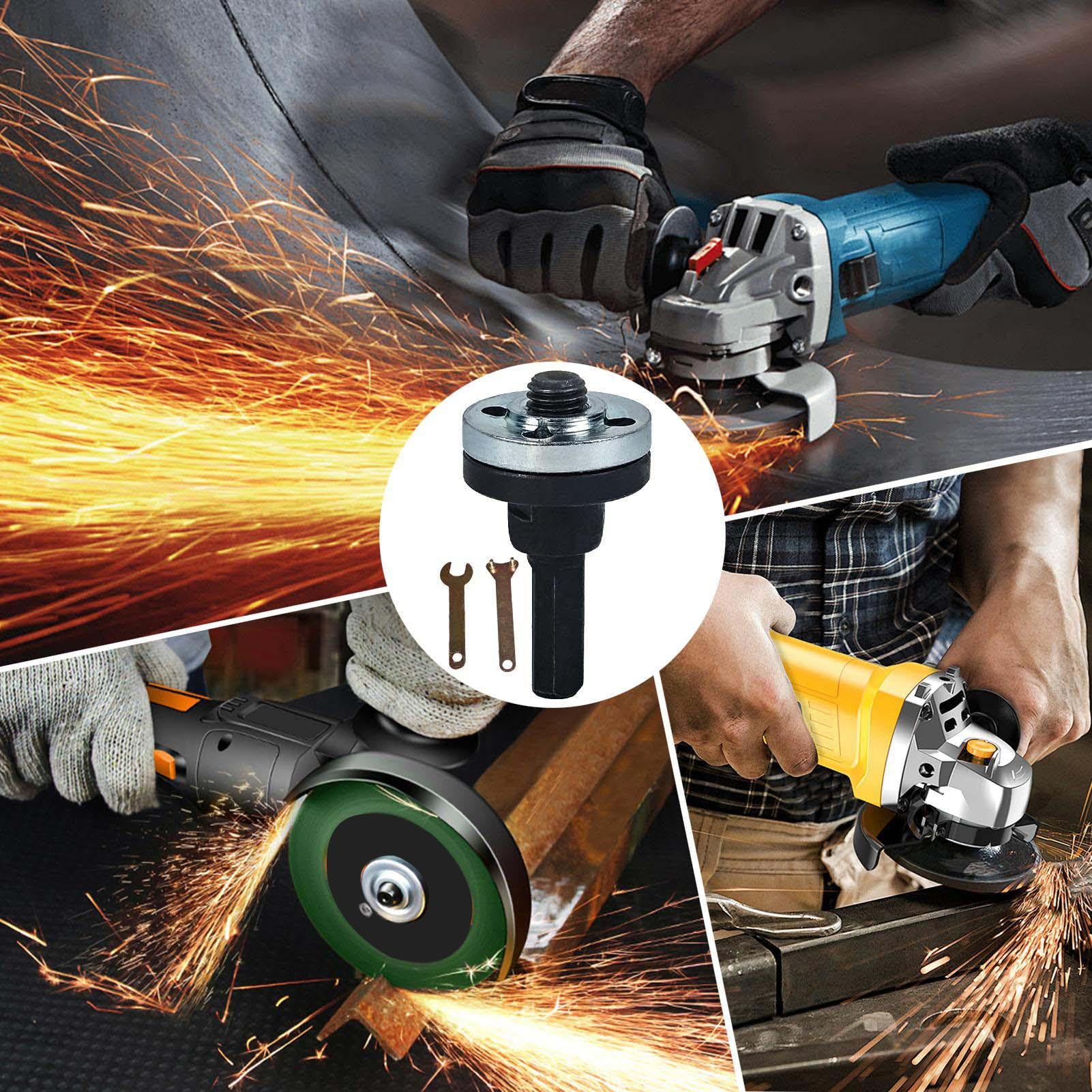 Set di Collegamento per Trapano Smerigliatrice Angolare,Adattatore Per Smerigliatrice Angolare Con Chiave - Accessorio Regolabile Per Dischi Abrasivi Su Metallo Legno Pietre