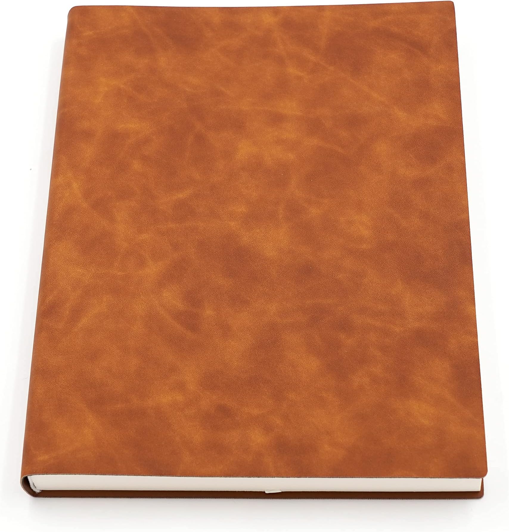 Large Thick Journal Notebook, Blank Papers, A4 8.4x11.4 inches, 416 Pages, Soft Faux Leather Cover Sketchbook for Writing Drawing (Brown, Plain)