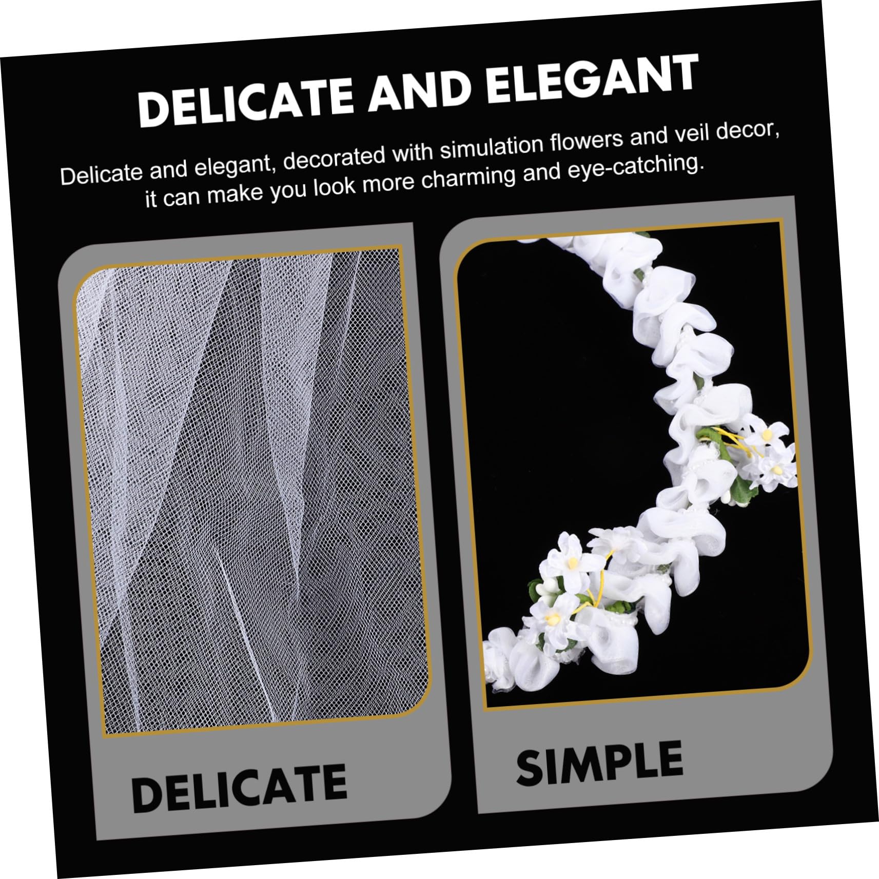 VICASKY 5 Pezzi Sposa con Fascia con Fiori Artificiali Accessorio per Matrimonio e Stabile per e Foto