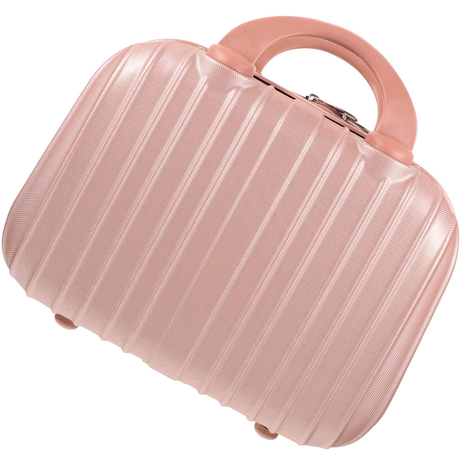 Multifunktions Kosmetiktasche Groß, Abs PC Schminkbox Rosa für Reise
