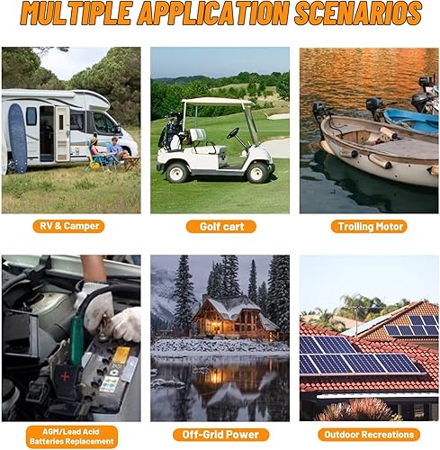 Miniatura 6 de BtrPower Batería de litio de 12 V 140 AH, batería LiFePO4 de ciclo profundo 5000+ con BMS integrado de 100 A para almacenamiento en el hogar, motor