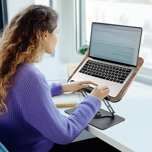 Miniatura 7 de Soporte para libros de lectura, soporte para libros con base giratoria de 360, soporte para libros de cocina de altura y ángulo ajustables, soporte