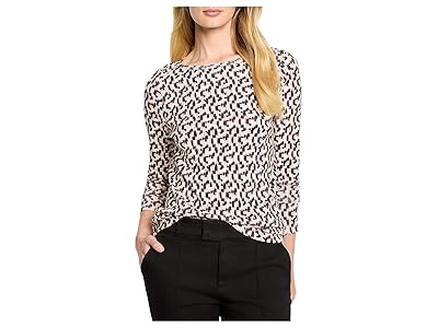 NIC+ZOE Long Sleeve Printed Boat T-Shirts Women