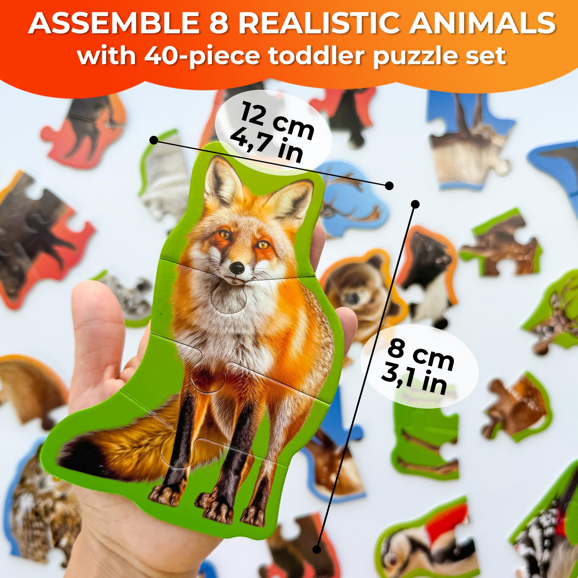 QUOKKA Puzzles For 2 3 Year Olds, Floor Toddler Puzzles Age 3-5, Educational Jigsaw Toys 2-3 yo - Image 3