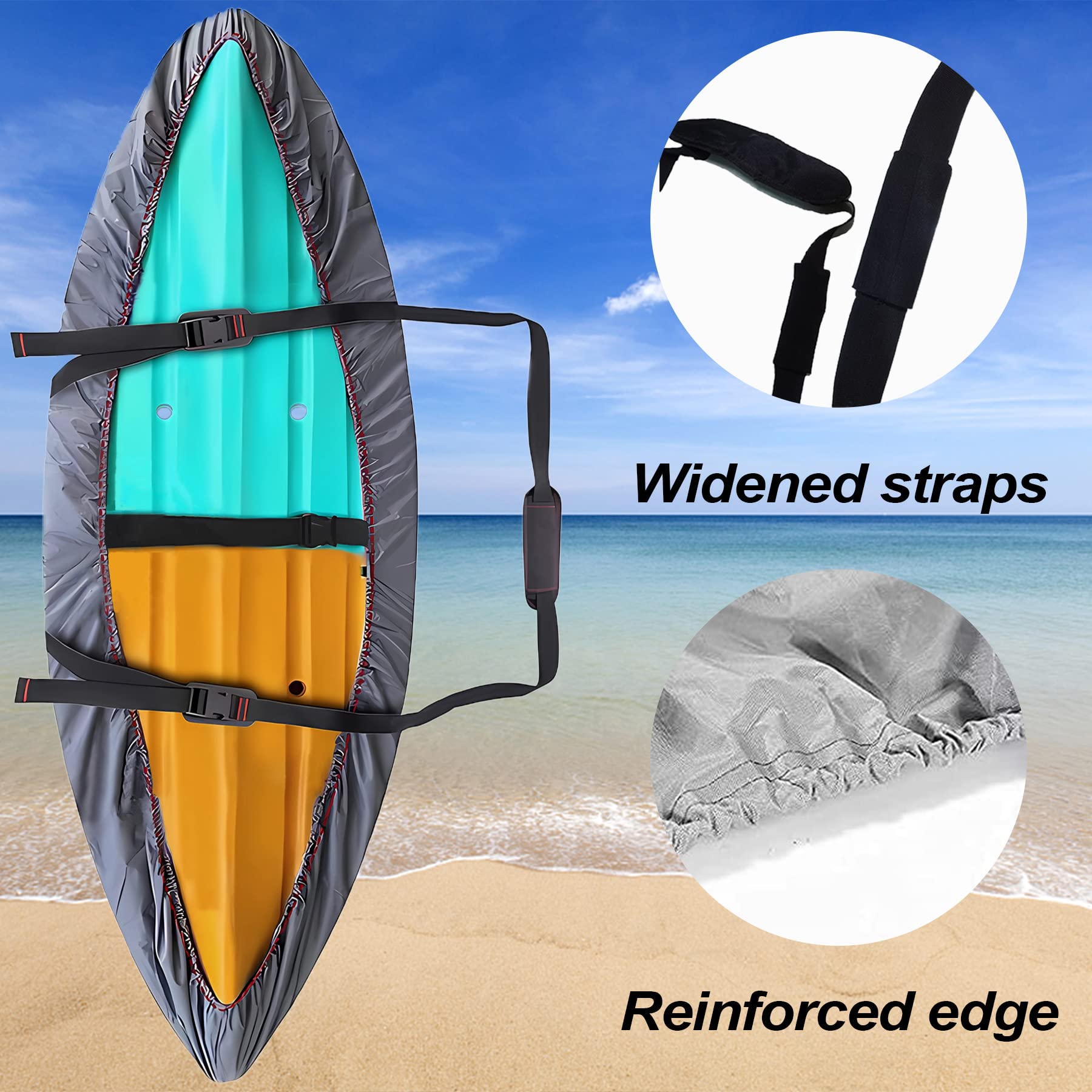 Housses pour Bateaux 420D Oxford, Housse de Protection pour Kayak(6.5m)