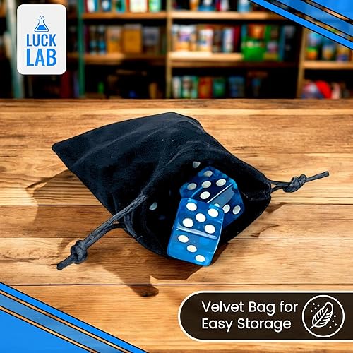 Miniatura 27 de Luck Lab Paquete de 10 dados de 0.748 in – Dados acrílicos y translúcidos D6, cuadrados con borde redondeado para casino, dados, RPG MTG DND