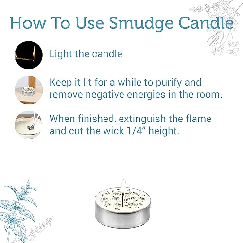 Miniatura 5 de SOUL STICKS Paquete de 12 velas Little Smudgies para limpiar casa, meditación, curación de chakras, fabricadas con cristales y hierbas (salvia