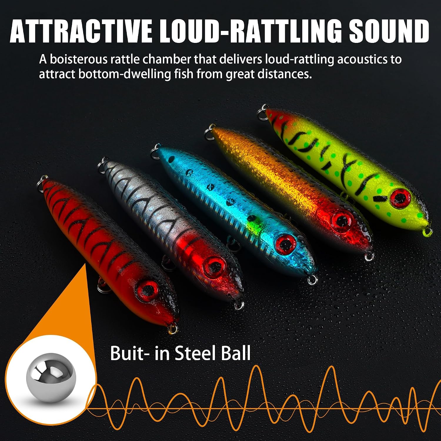 Catfish Float Rig Rattling Line Float Lure Rig Demon Dragon Stye Peg Floats | Catfish Spook Rattle Santee Rig Circle Hooks Rig Fishing Wire Leader with Snaps