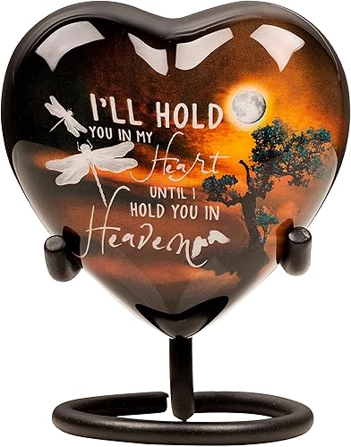 Amaira Memorial Heart - Urnas pequeñas para cenizas humanas | Mini urnas de cremación para mascotas o niños | Urna decorativa funeraria para cenizas