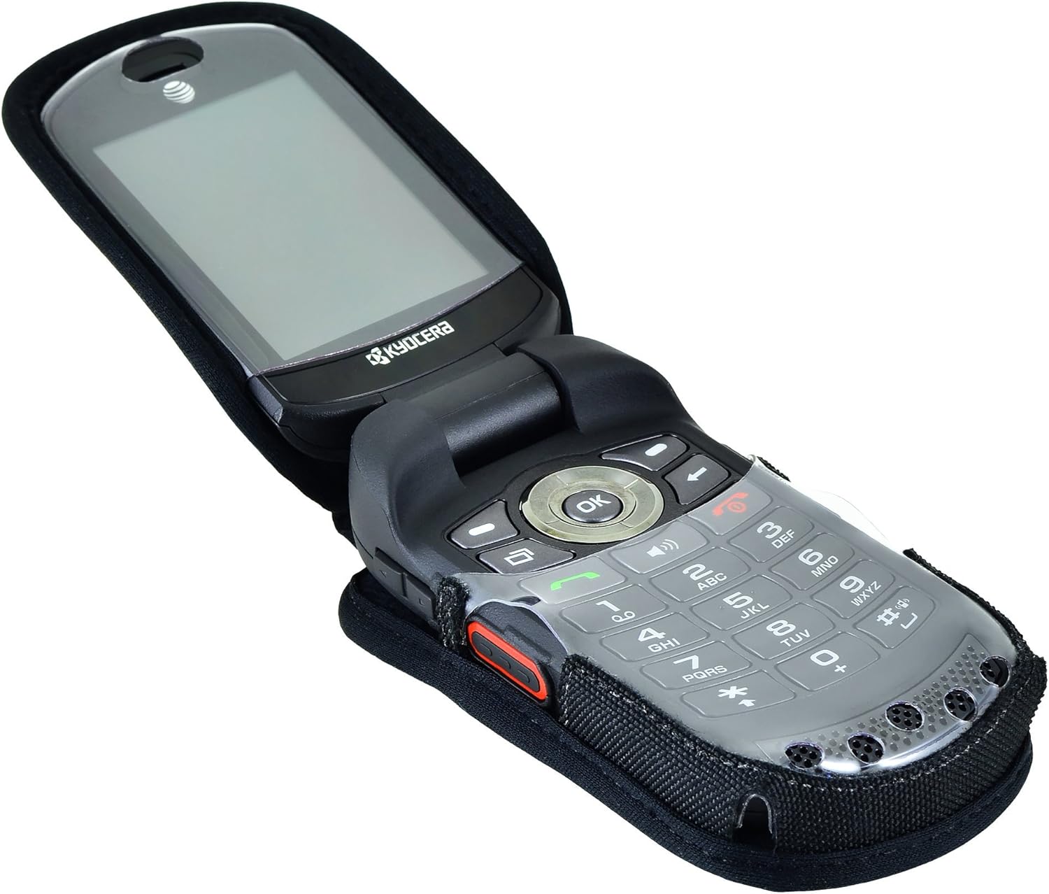 Turtleback Fitted Case Compatible with Kyocera DuraXE E4710 Flip Phone Black Nylon Heavy Duty Rotating Removable Metal Belt Clip