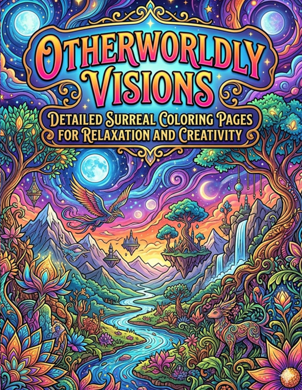 Otherworldly Visions: Detailed Surreal Coloring Pages for Relaxation and Creativity