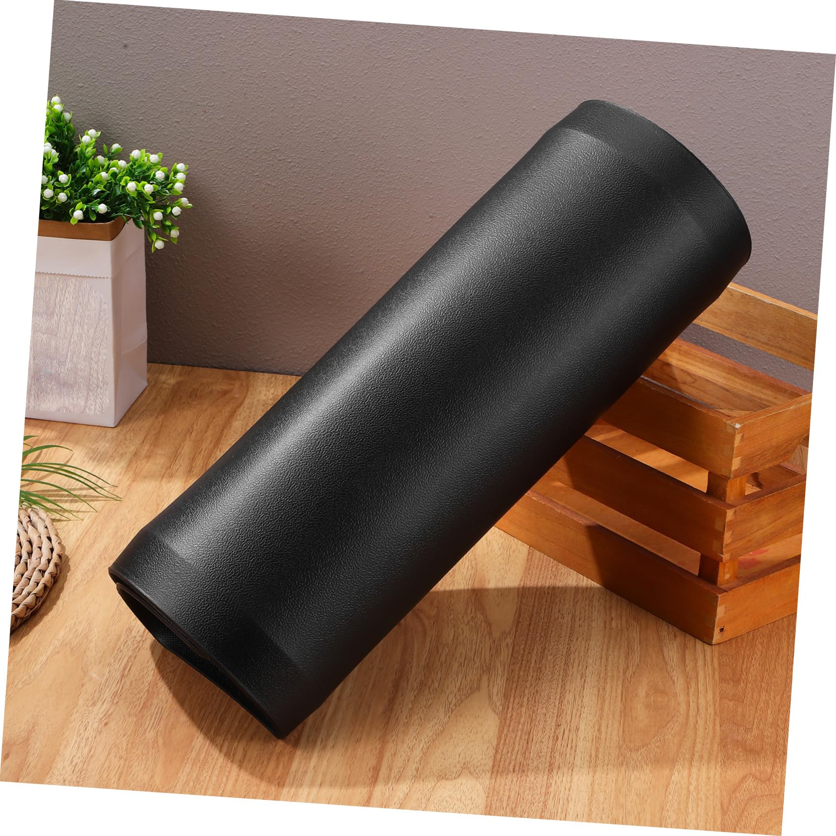 TOPBATHY Alfombrilla Antifatiga para Pies Cómoda para Estar para Cocina y Escritorio Negra Antideslizante y Acolchada
