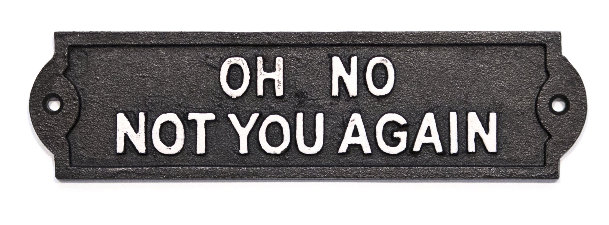 Cast Iron Sign - Oh No Not You Again (AGS016NY)