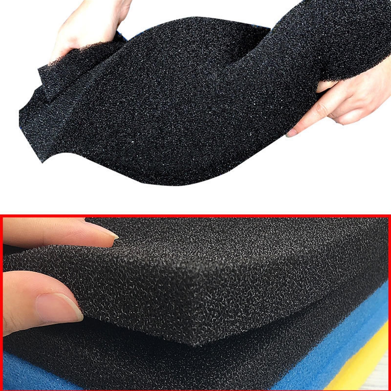 Akwarium biochemiczny bawełniany filtr praktyczny akwarium staw pianka gąbka filtr czarny wiele rozmiarów 15 25 35 50PPI (50x50x4cm, 15PPI)