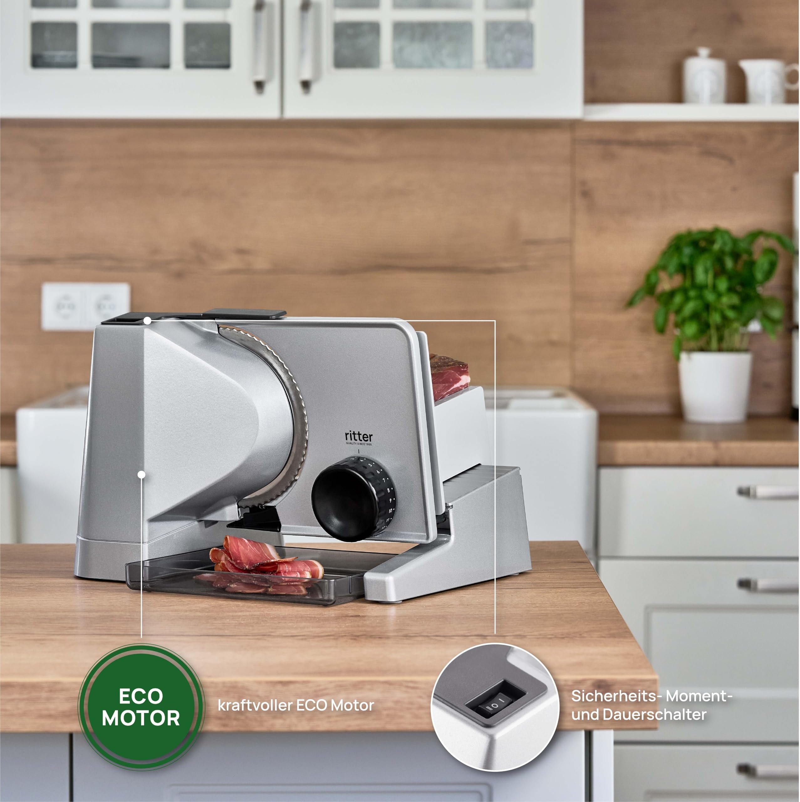 Ritter Solida 4 Elektrischer Allesschneider Brotschneidemaschine Vollmetall Made in Germany