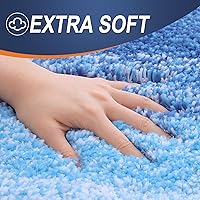 Vista 190 de OLANLY Juego de 2 alfombras de baño de 2 piezas, alfombras de baño de microfibra suave y absorbente y alfombra de inodoro con contorno