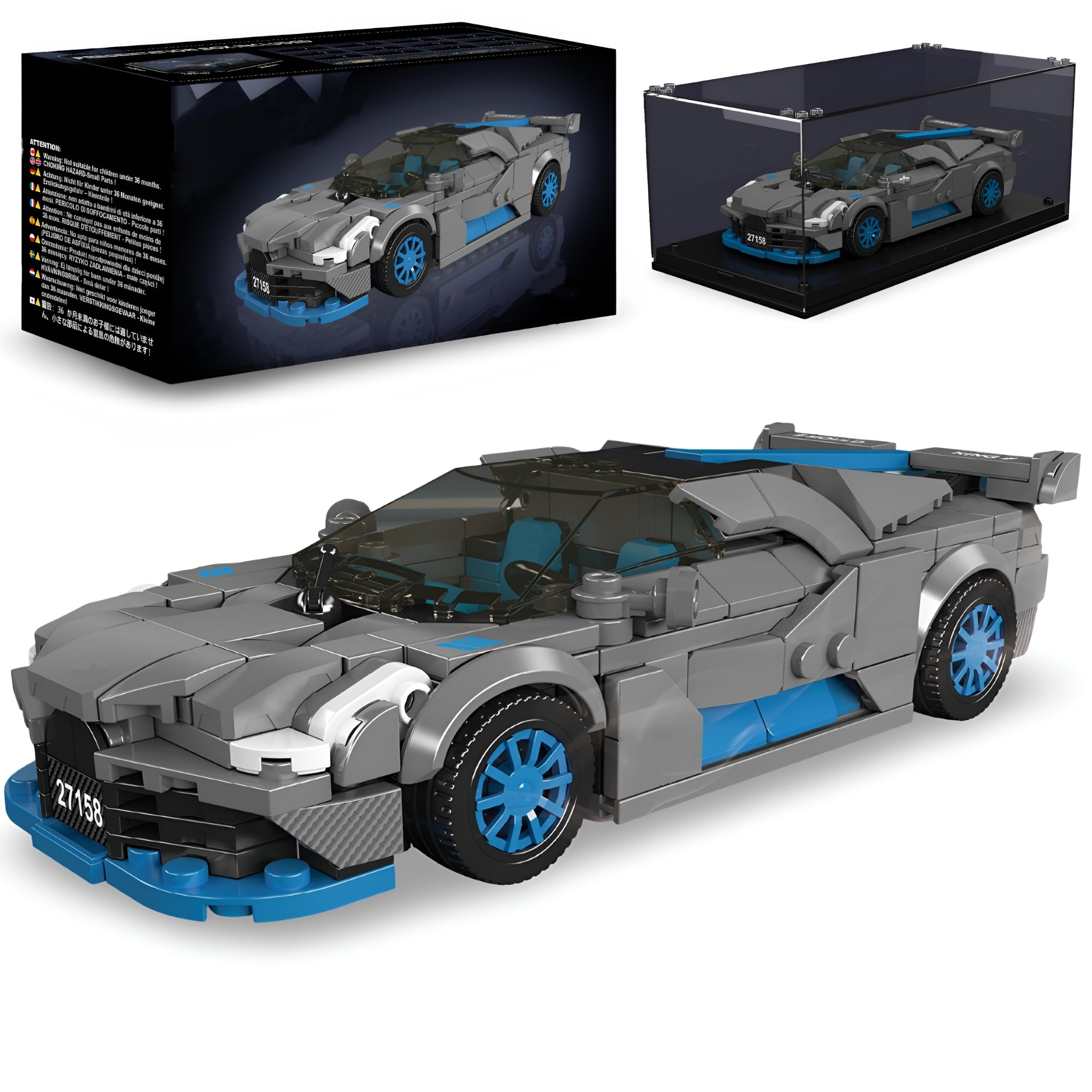 RLZyntheva Sport Car Building Blocks Kit, Classic Supercar Building Toys