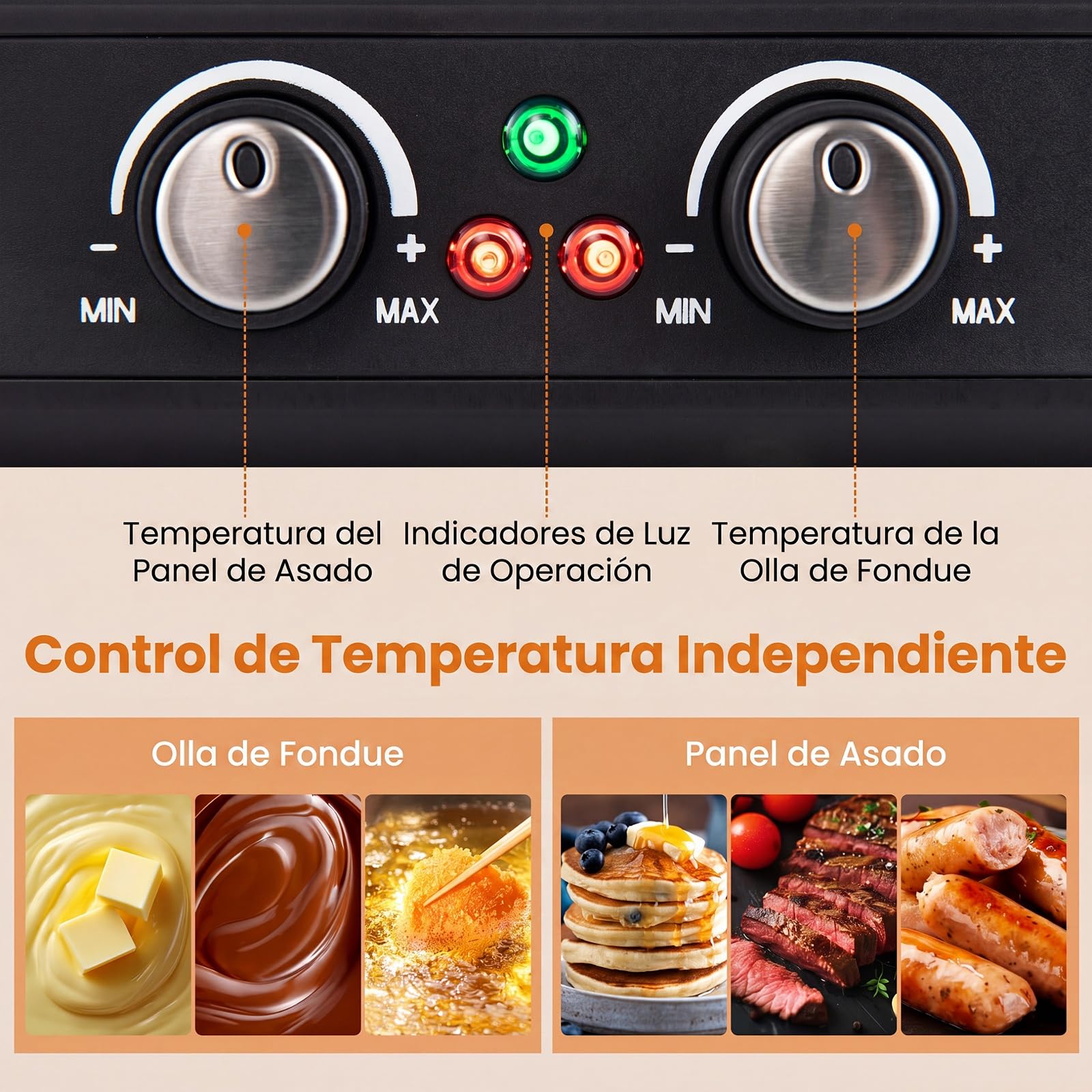 COSTWAY 3 en 1 Raclette, 1800 W, Fondue/Raclette para 8 Personas | Parrilla Eléctrica de Mesa con Capa antiadherente, Control de Temperatura Independiente,6 Tenedores, 8 Bandejas, 8 Espátulas