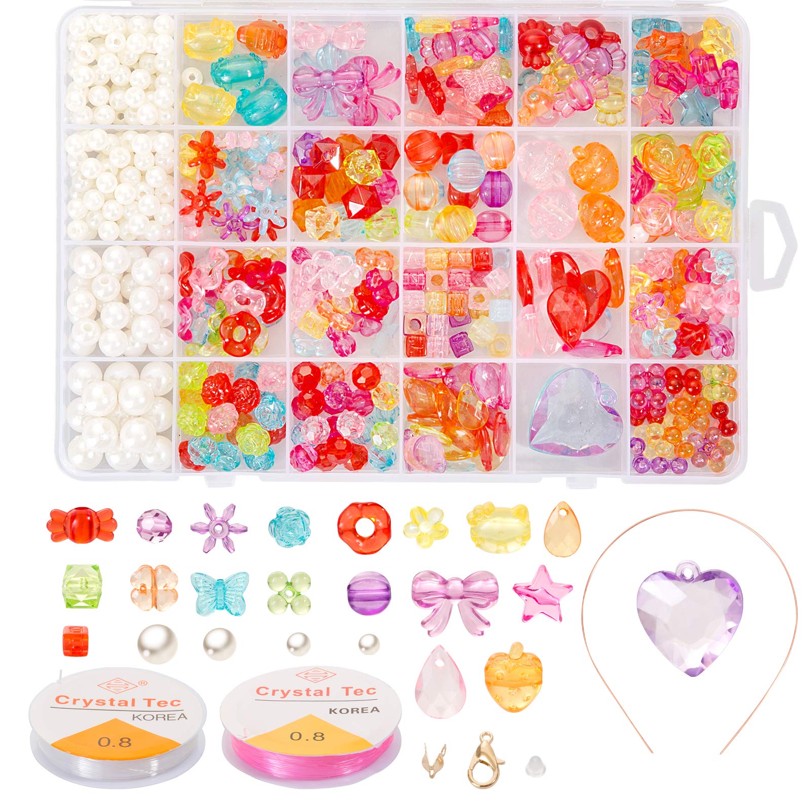 ビーズアクセサリーキット Amazon.co.jp: NALERビーズ アクセサリーキット手芸 子供 DIYビーズ